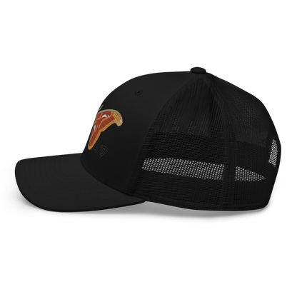 Atlas Moth "Attacus taprobanis" Embroidered Black Trucker Hat Left Mockup