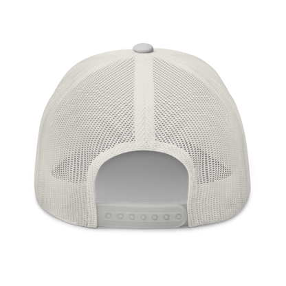 Atlas Moth "Attacus taprobanis" Embroidered Silver Trucker Hat Back Mockup